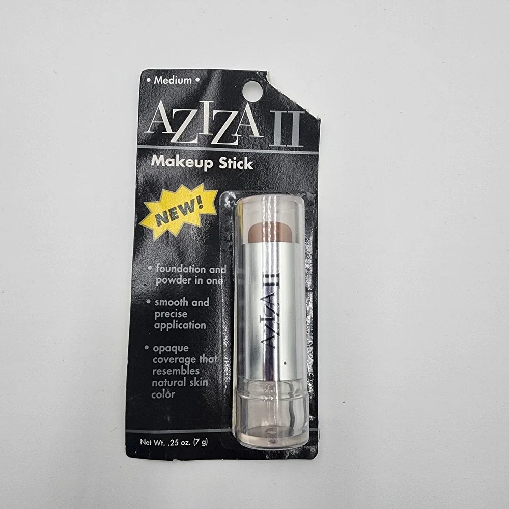 Aziza II‎ Makeup Stick Medium Foundation And Powder 70067 .25 oz New Old Stock